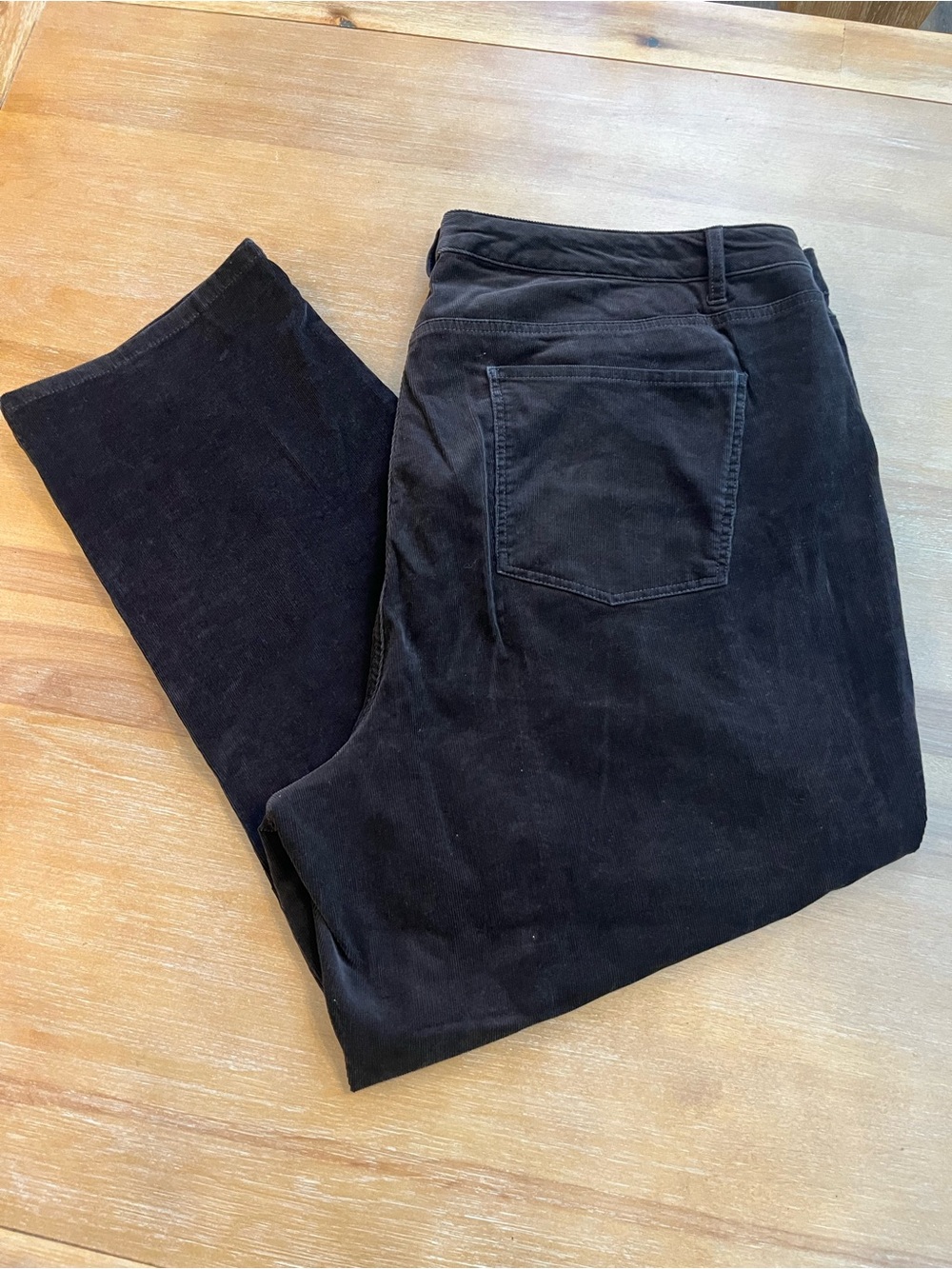 Talbots Flawless 5 Pocket Corduroy Pants Brown 22W Curvy Straight Leg